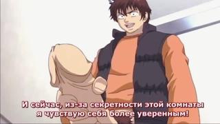 A neighbor with a huge penis in the hentai elevator 