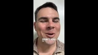 [kagan dunlap] his love of brrrrrrr was tested via navy enjoyer on tt #military #militarypersonnel #soldier #navy