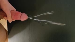 Here are really powerful streams of hot sperm shots of a long shock cock Cum Trunk Cock Wank Cumshot Clothed Womans Joi Webcam SPH 