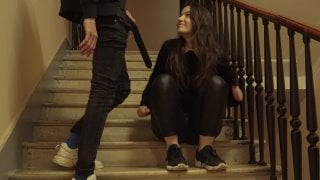Трахнул симпатичную студентку в подъезде [porn, жмж, мжм, порно, секс, milf, минет, сестра, л