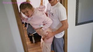 An Excited Husband Fucks A Pregnant Wife In A Pussy Standing, Fucked And Finished Sperm Between Her Legs Naughty Husband Fucks Preggo Wifey 