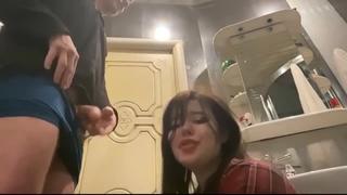 A Loave Student Sucks On A Fit For An Unfamiliar Guy In The Toilet Russian Drunk Girl Makes A Blowjob On Camera, Real Plum 