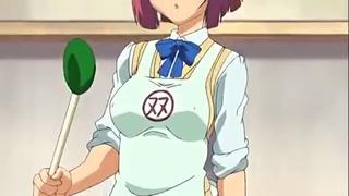 A girl with a member fucks another hentai chick and fills her ass with sperm 