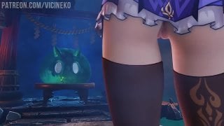 Keqing hunting slime in a different way кэцин охотится на слизь по другому порно хентай porno hentai