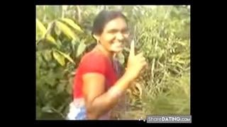 Indian village lady with natural hairy pussy outdoor sex सास मम च त
