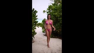 Hailey rayk wet in hot pink bikini mp4