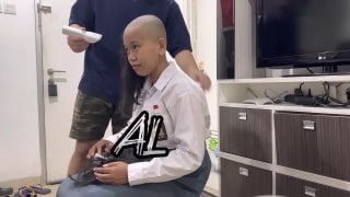 Indonesian headshave by a highschool girl headshave ⧸⧸ botakin rambut anak sekolah (vol 6)