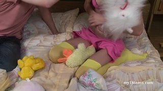 Озабоченный брат убедил сестричку сексом заняться [брат и сестра]