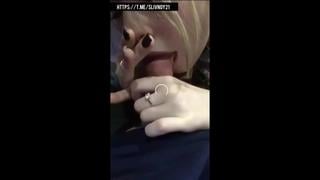 Sucks A Dick For An Adult Lover, A Deep Blowjob Swallows Sperm Took The Cheek Russian Homemade Porn Plums Of The Former Drunk On An Inspection 