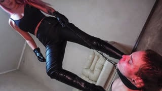 [257] com/afmdm / licking girls feet nicole / goddess, femdom, fetish, feet, foot, ножки, socks, girl, раб, госпожа, teen