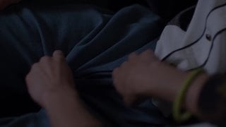 the girl for the first time fingering the dick of a classmate (learns to jerk off a member, ended up on a classmate, ficked his face, masturbated a friend) 