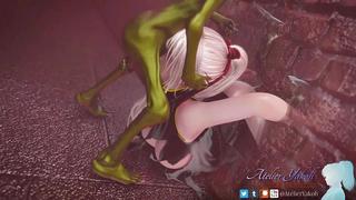 Hentai goblins fuck elf girl stuck in a wall creampie 3d porn gold goblins 720p