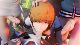 Persona persona 4 satonaka chie (artist amateurthrowaway) anal cum animated