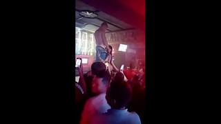 A student in the Sevastopol club on a bar has sex 