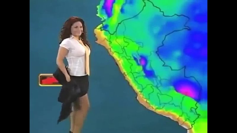 Ведущая прогноза погоды разделась в прямом эфире