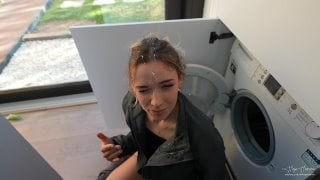 Defenseless plumber girl gets used by pervert who cant resist