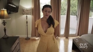 Curvy mature blonde try me on step son pov fucking