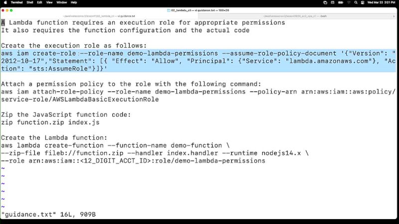 004 11 3 demo deploy a lambda function (cli)