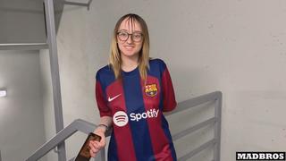 Emejota a barcelona supporter fucked by psg fans in the corridors of the football stadium