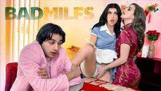 Woman Ritchie And Nicole Emma Vaunt Muddy Trio Orgy With Our Beloved Waitress