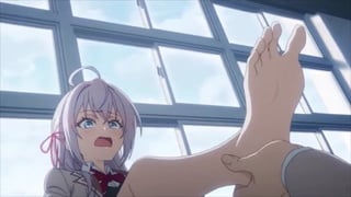 Чел натянул чулочек на ножку русской школьницы) "аля иногда кокетничает со мной по русски" 16+