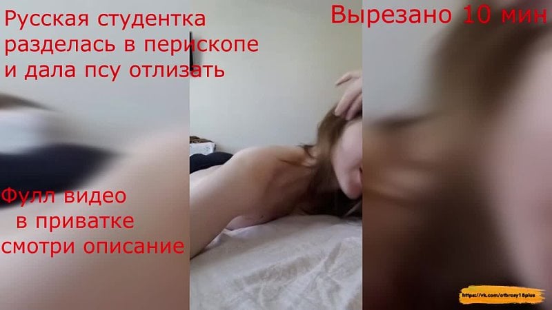 Русская студентка без комплексов запустила эфир в перископе и дала собаке полизать periscope часть 6