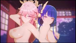 Хентай яэ мико, сёгун райдэн и итэр