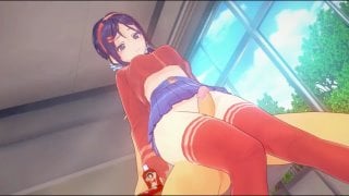 Animated brunette in red top from mita miside game porn parody r34