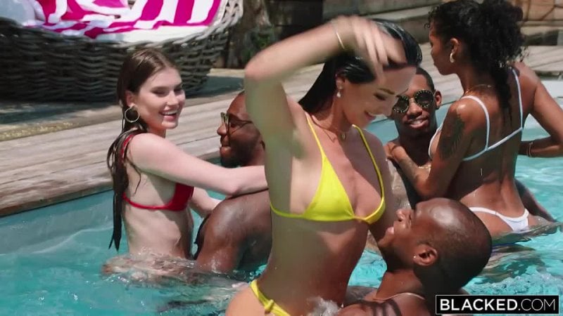 Blacked | stefany kyler, barbie rous &amp; zuzu sweet | групповое | 3 девушки и 3 темнокожих парня👍🥰❤️