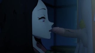 Zenitsu fucked Nezuko in the middle of the night so that his brother wouldn