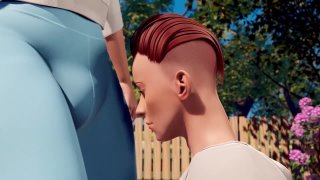 Futanari on male 3d porn animation #hdporno #порно #кремпай #минет #йога #сестра #sex