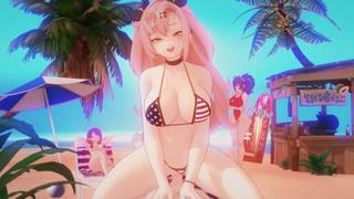 Fan service on the beach v1 nicole demara (zenless zone zero [giddora] 4k porn sfm 3d rule34 hentai deep fuck huge cock big tits