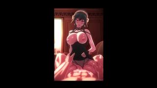 Hentai, cartoon porno, 2d, rule34, xray, spy family thorns princess theobrobine