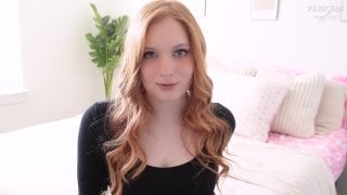 Young redhead stepmommy teases you before a hands free orgasm