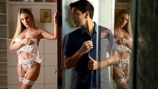 Curvy blonde woman (stepmom curvy blonde woman helps clear his head)