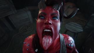 Lae'zel and karlach / amazonium / baldurs gate, futanari, blowjob, deepthroat, cumshot, anal, ass fuck, 3d porno, 3d hentai