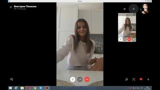 Развод по skype #25 [скрытая камера, на камеру, голая, молодые, перископ, разделась, молодая, секс, русское, развод по скайпу]