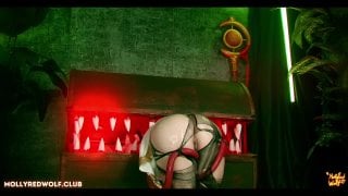 Gimmel fucked frieren, who was stuck in a monster mimic mollyredwolf athletic brunette woman
