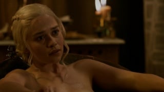 Blonde woman and dark haired man in a period drama scene [hd 1080p]