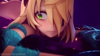 3d hentai genshin impact фишль и подарок моны