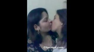 Beautiful pakistani lesbian beauties kissing passionately mms clip