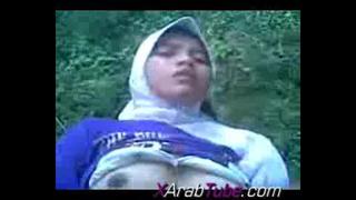 Asian hijab teen outdoor sex