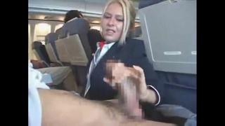 Handjob in the stewardess plane, business class #blowjob #bood 