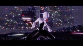 spider gwen has romp with a fellow chained him with a covert to a skyscraper /fun adult animation by shir0qq